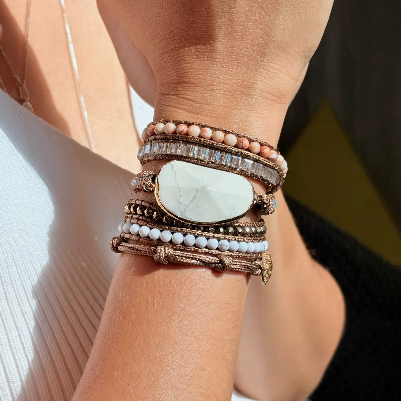 Pulseira Harmony - Howlita Branca