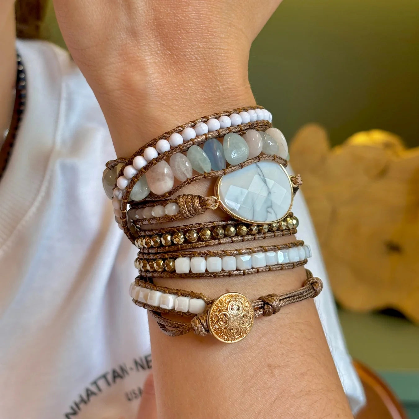 Pulseira Gaya - Howlita Branca