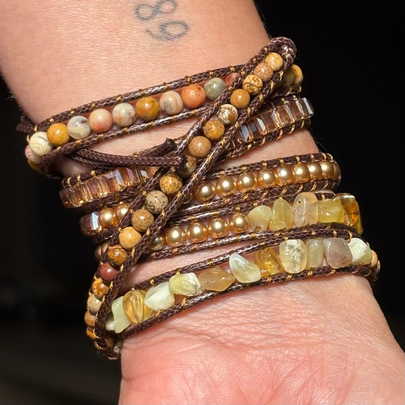 Pulseira Gaya - Jaspe Madeira