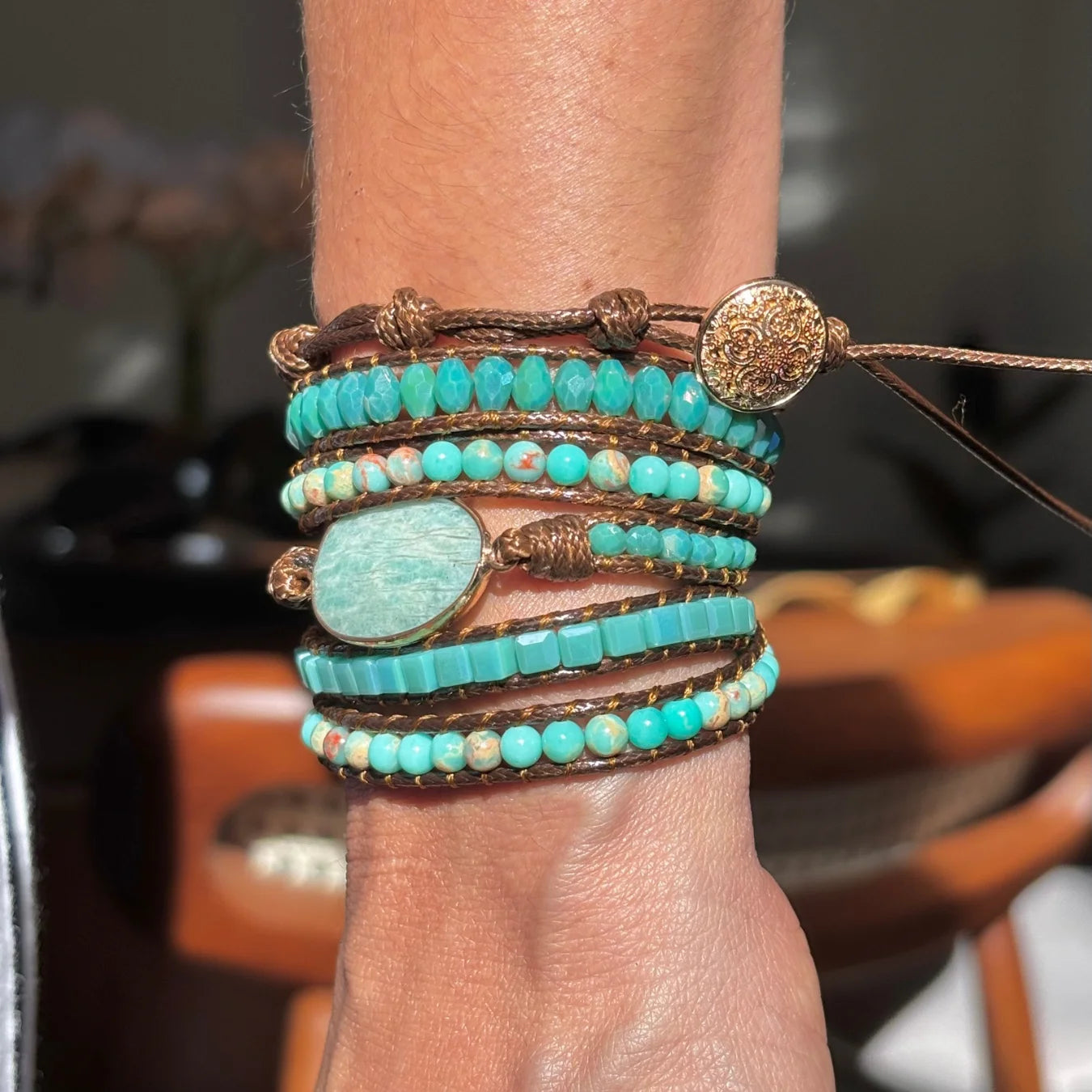 Pulseira Kosmos - Amazonita