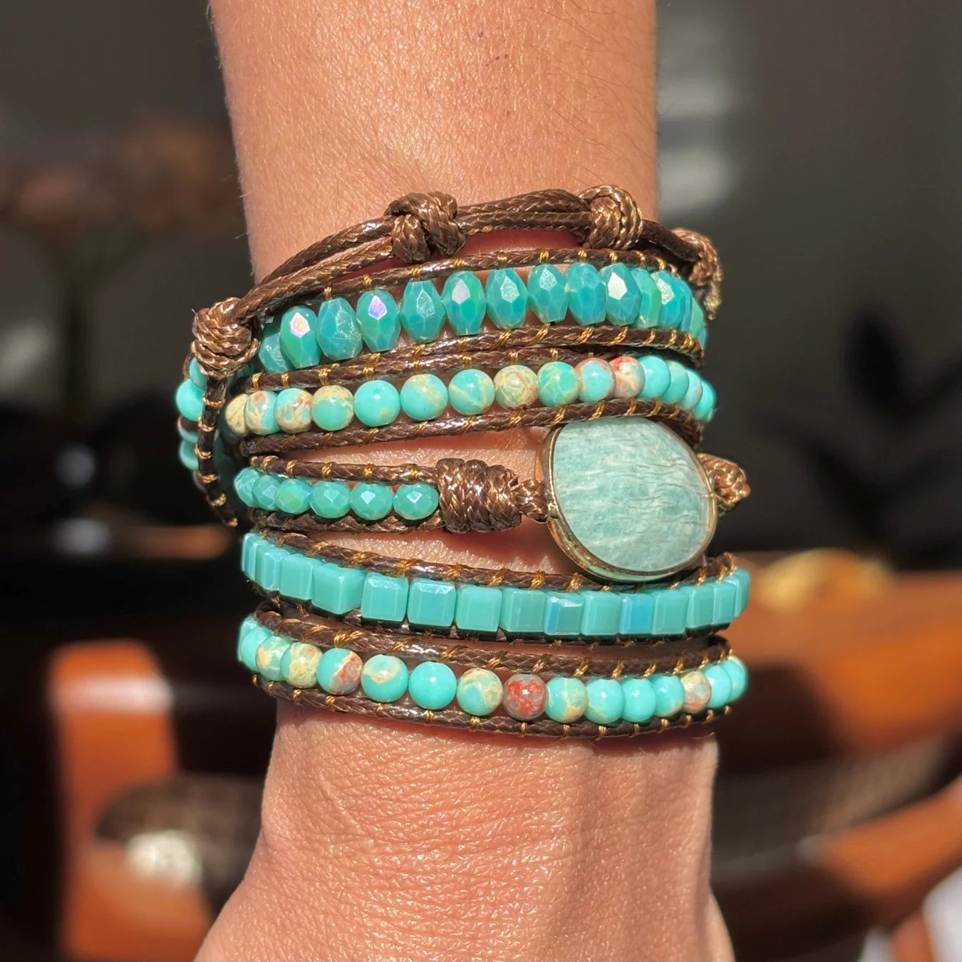 Pulseira Kosmos - Amazonita