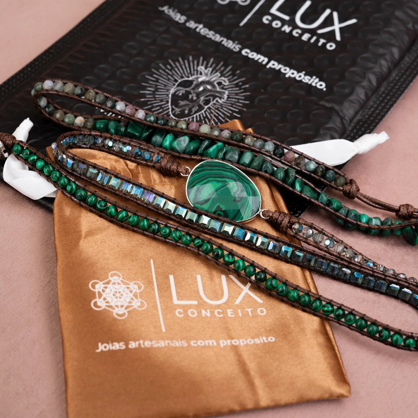 Pulseira Selva - Malaquita