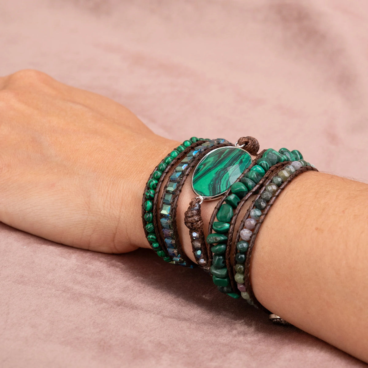 Pulseira Selva - Malaquita