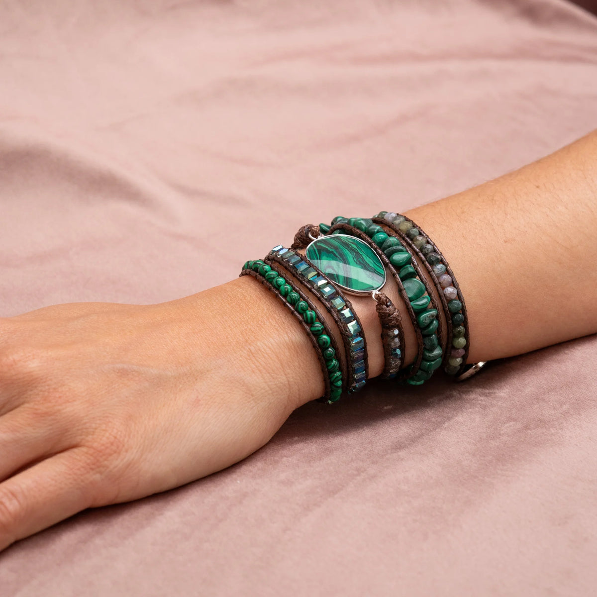 Pulseira Selva - Malaquita