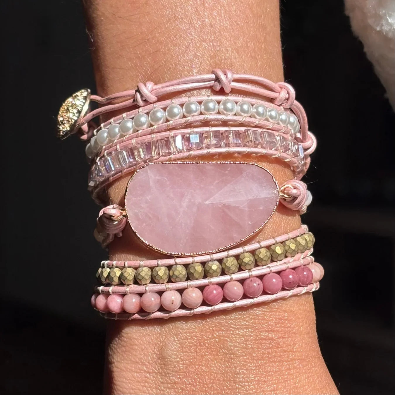Pulseira Dream Sky - Quartzo Rosa