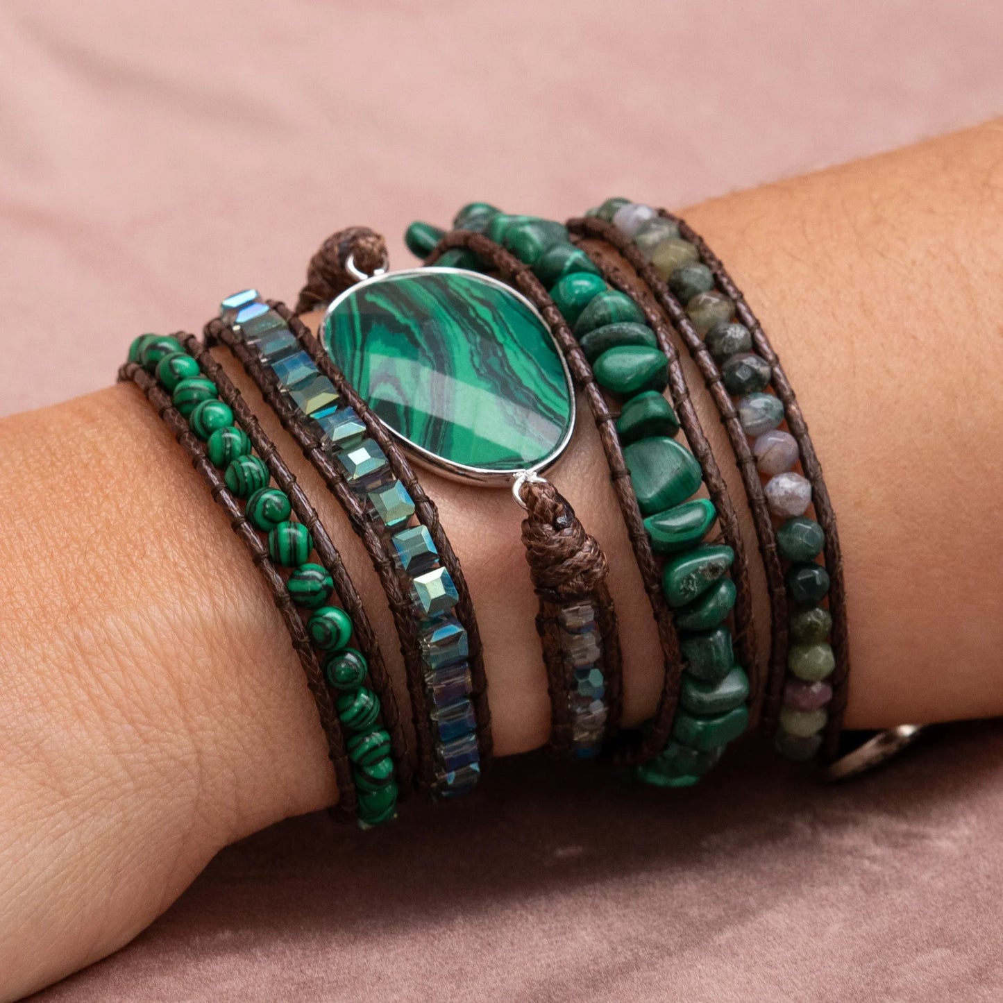 Pulseira Selva - Malaquita