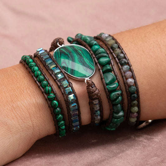 Pulseira Selva - Malaquita