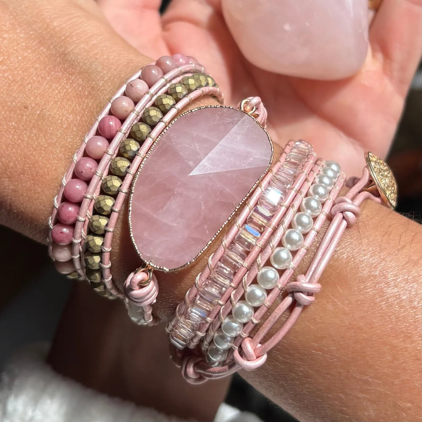Pulseira Dream Sky - Quartzo Rosa