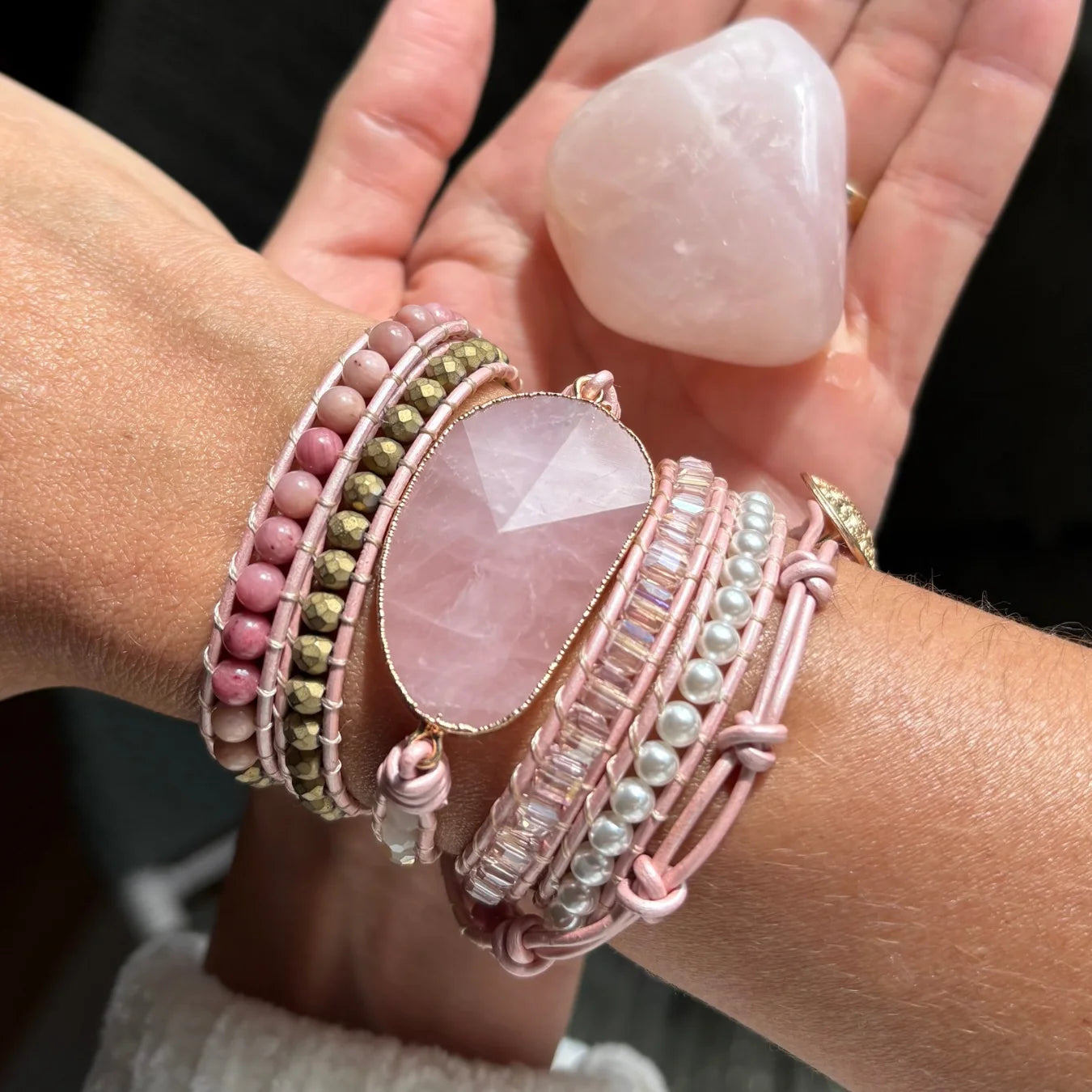 Pulseira Dream Sky - Quartzo Rosa