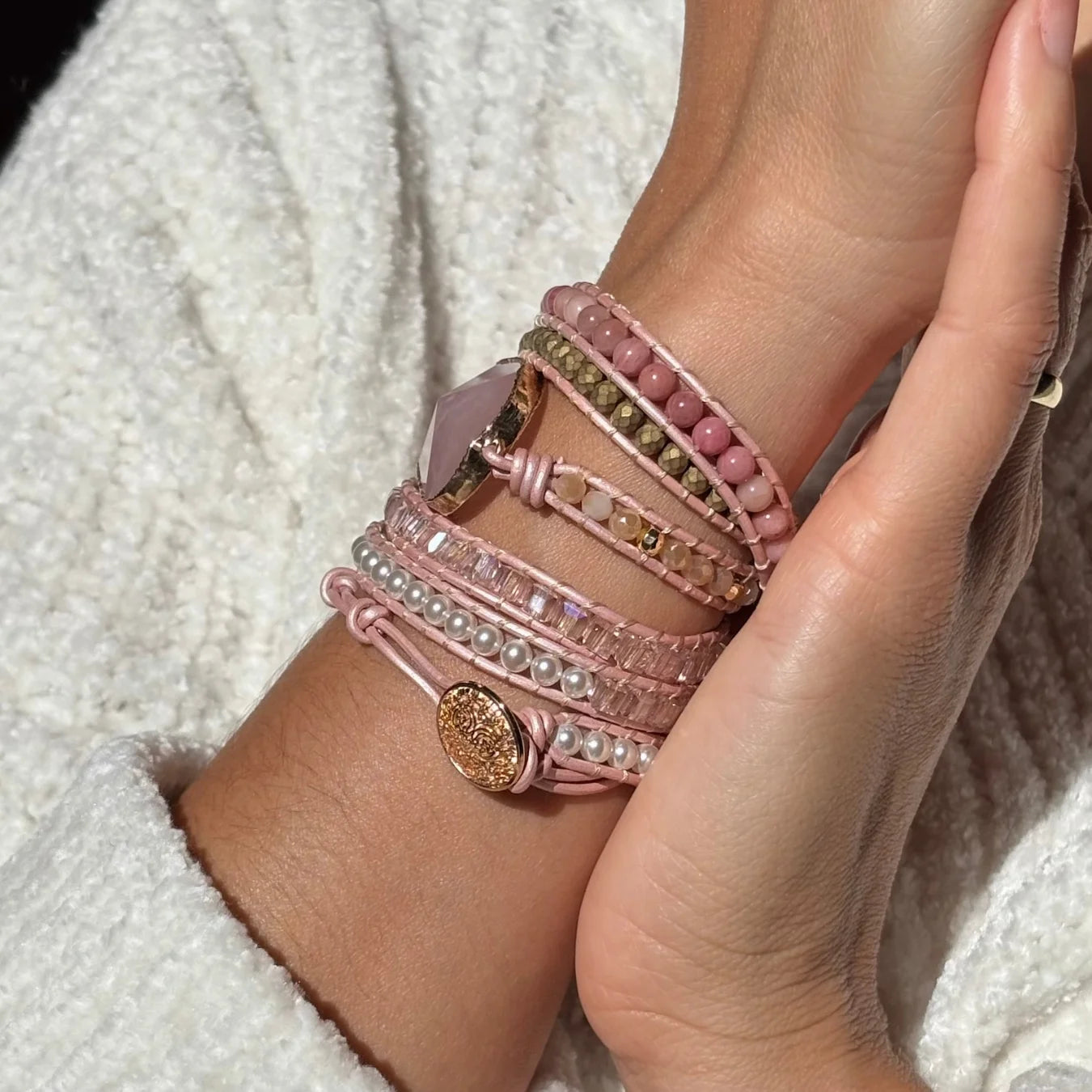 Pulseira Dream Sky - Quartzo Rosa