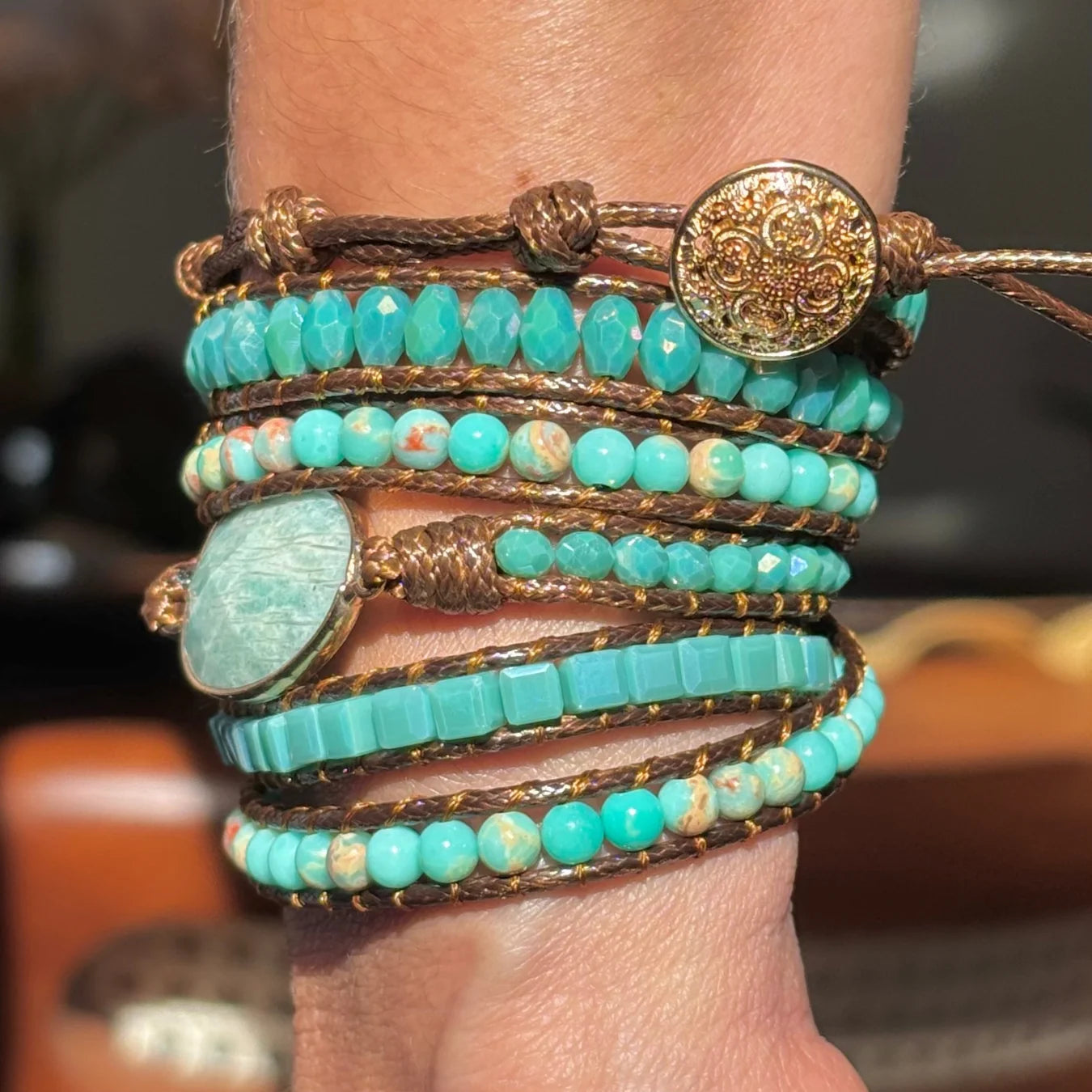 Pulseira Kosmos - Amazonita