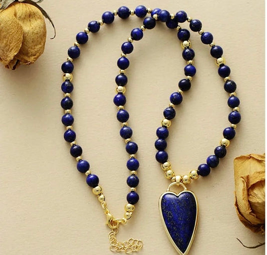 Colar Elegance de Lápis Lazúli | Lux Conceito