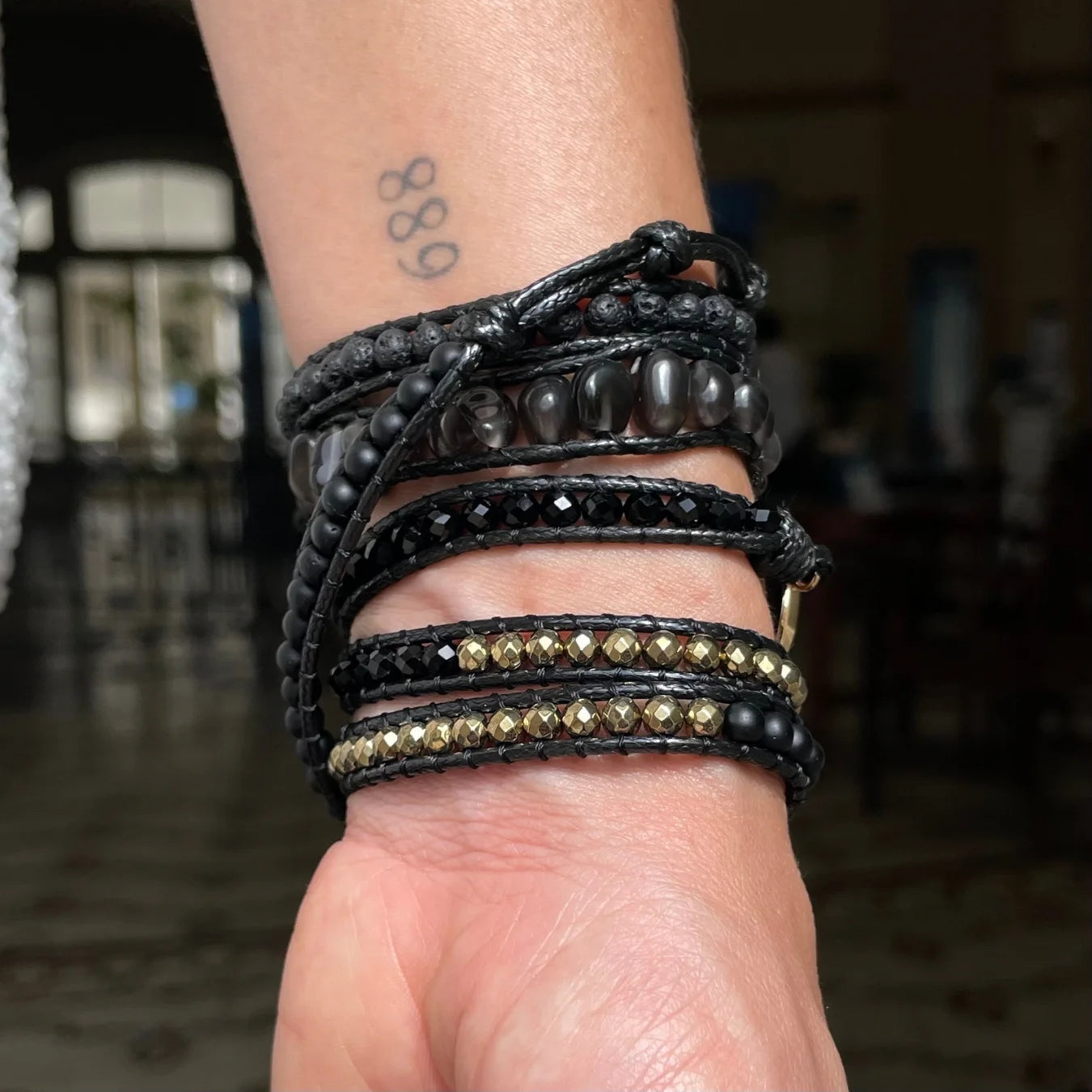 Pulseira Black Stone - Obsidiana