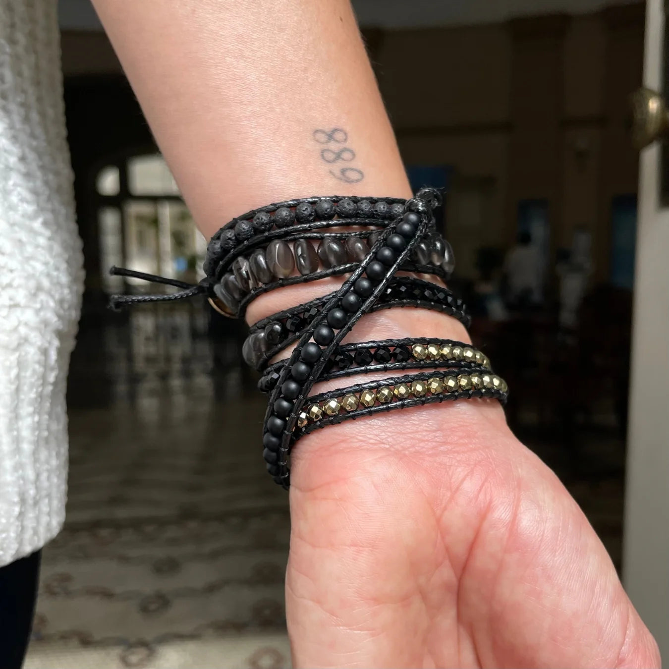 Pulseira Black Stone - Obsidiana