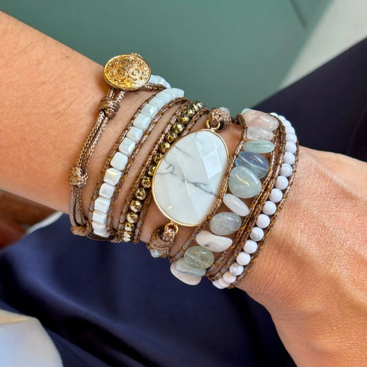 Pulseira Gaya - Howlita Branca