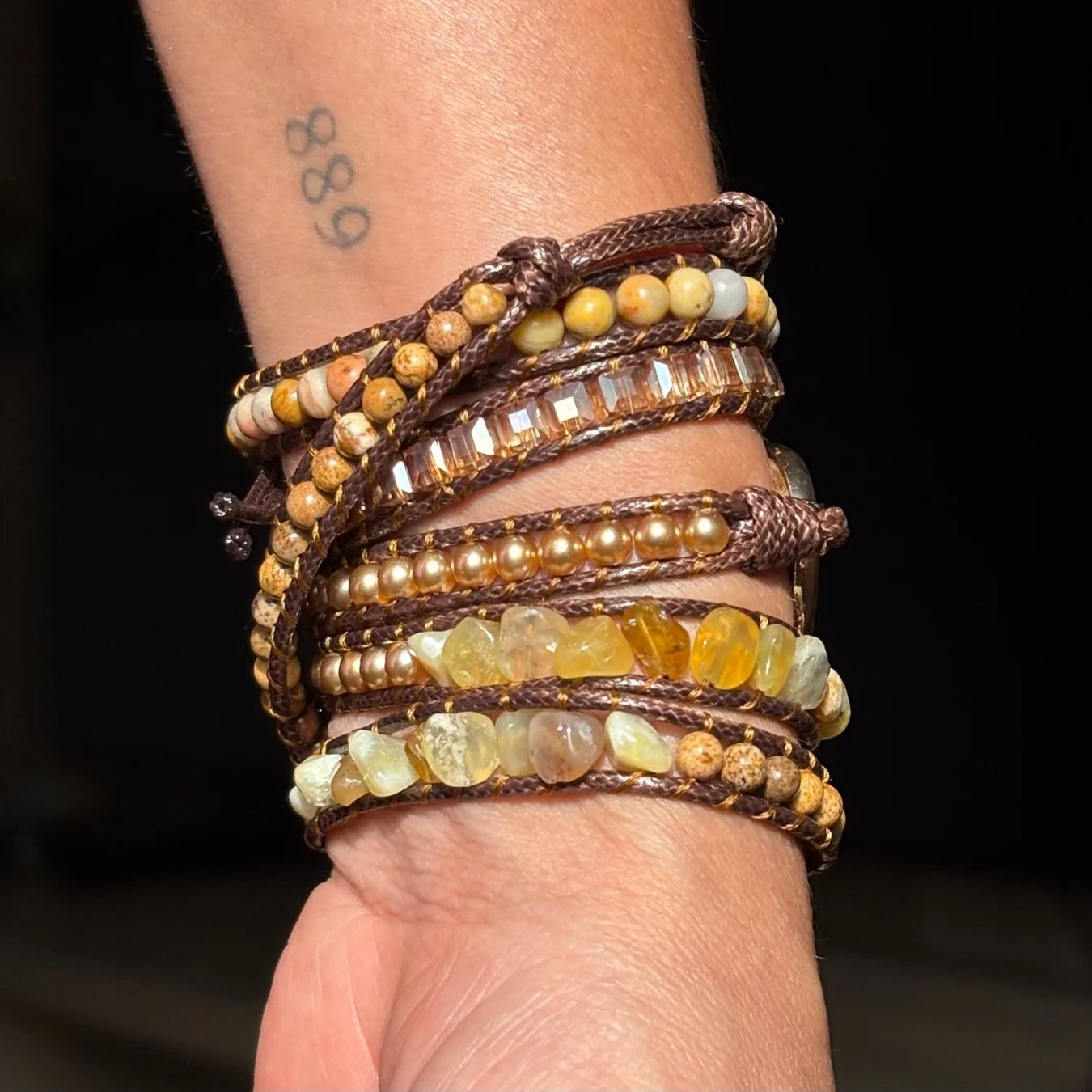 Pulseira Gaya - Jaspe Madeira