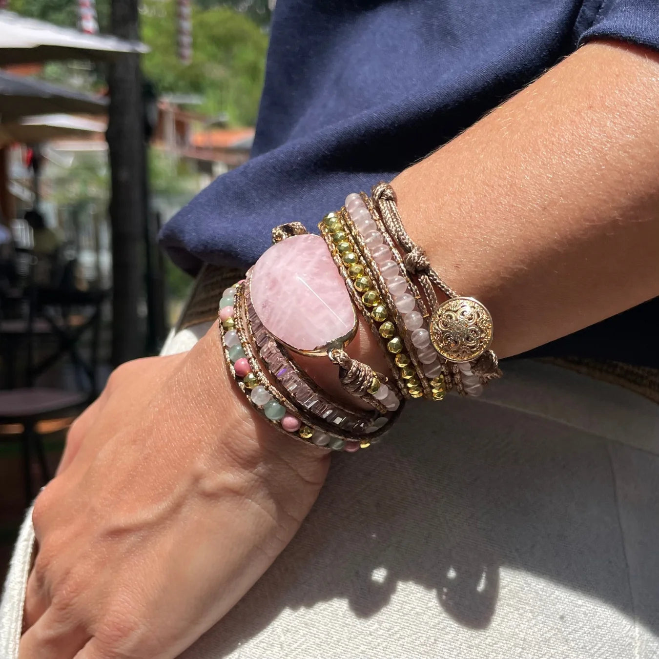 Pulseira Harmony - Quartzo Rosa