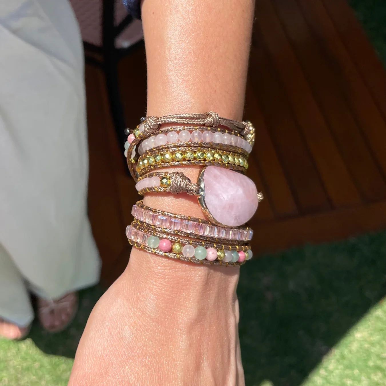 Pulseira Harmony - Quartzo Rosa