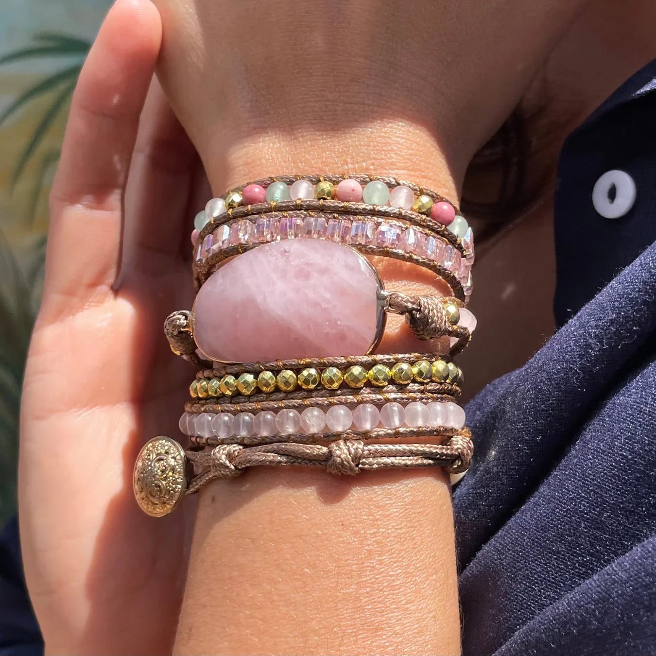 Pulseira Harmony - Quartzo Rosa