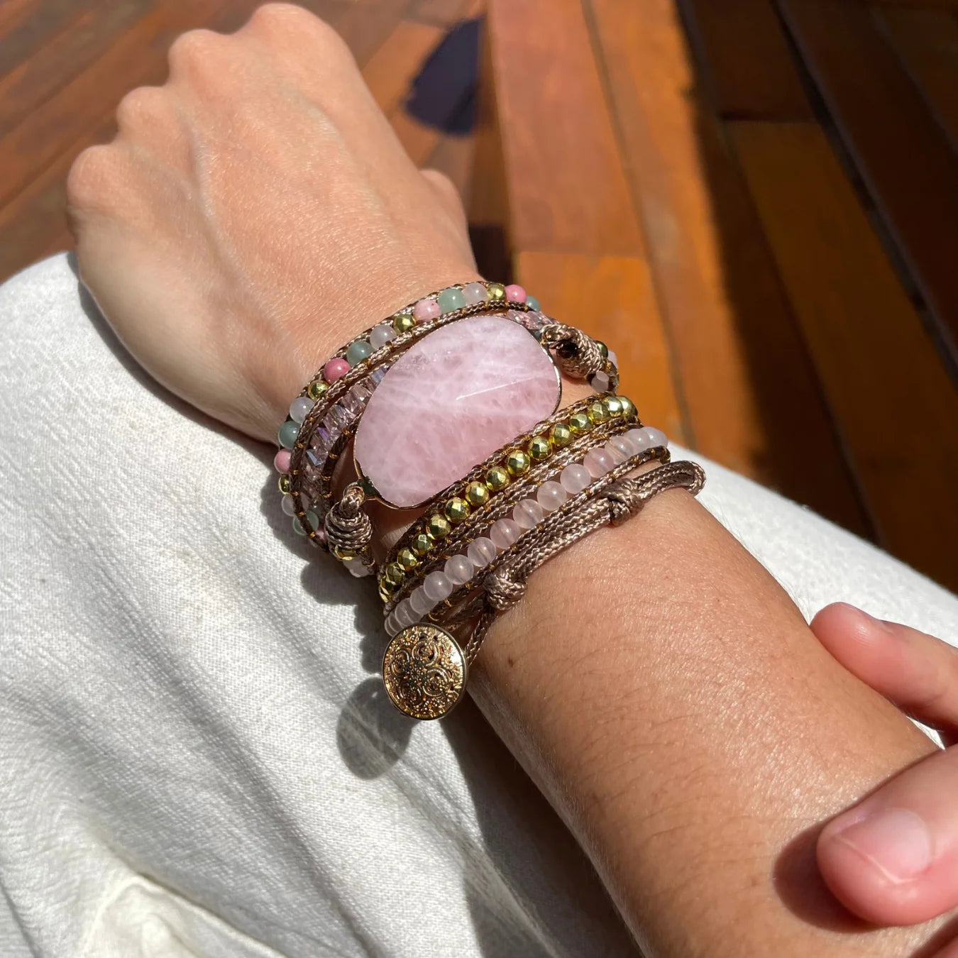 Pulseira Harmony - Quartzo Rosa