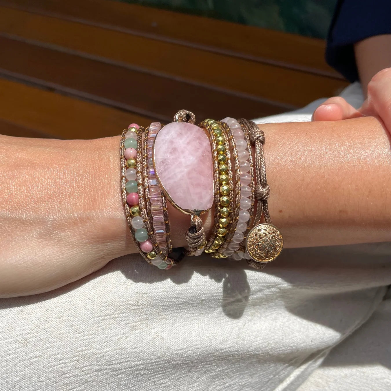 Pulseira Harmony - Quartzo Rosa