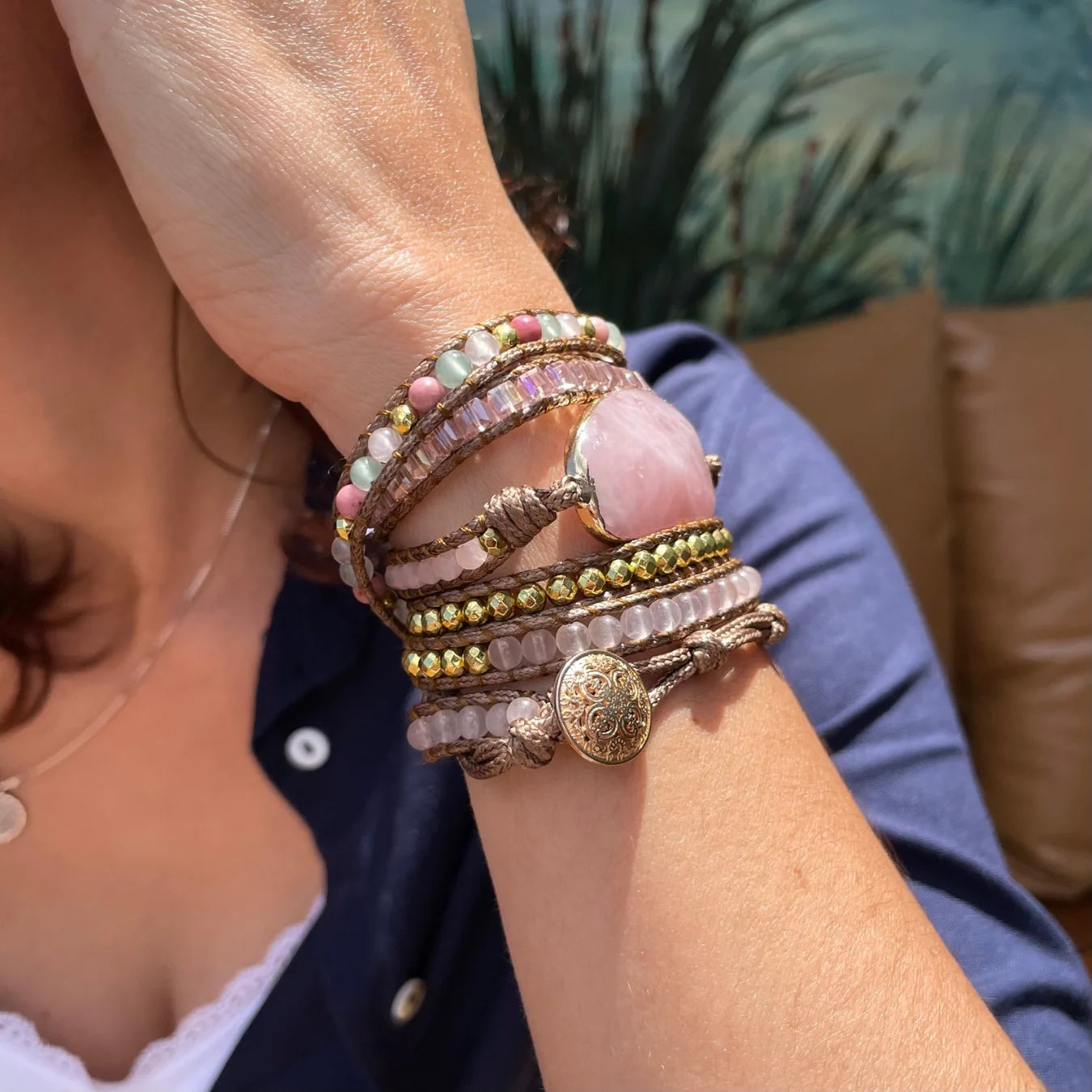 Pulseira Harmony - Quartzo Rosa