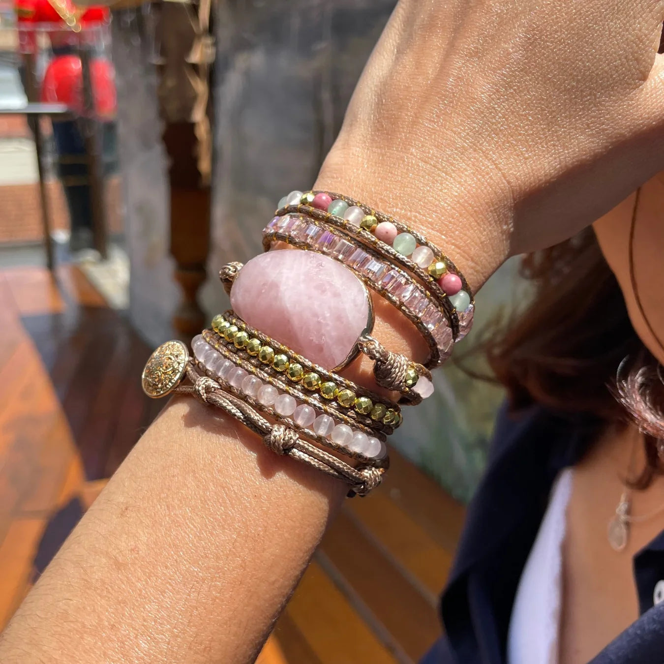 Pulseira Harmony - Quartzo Rosa