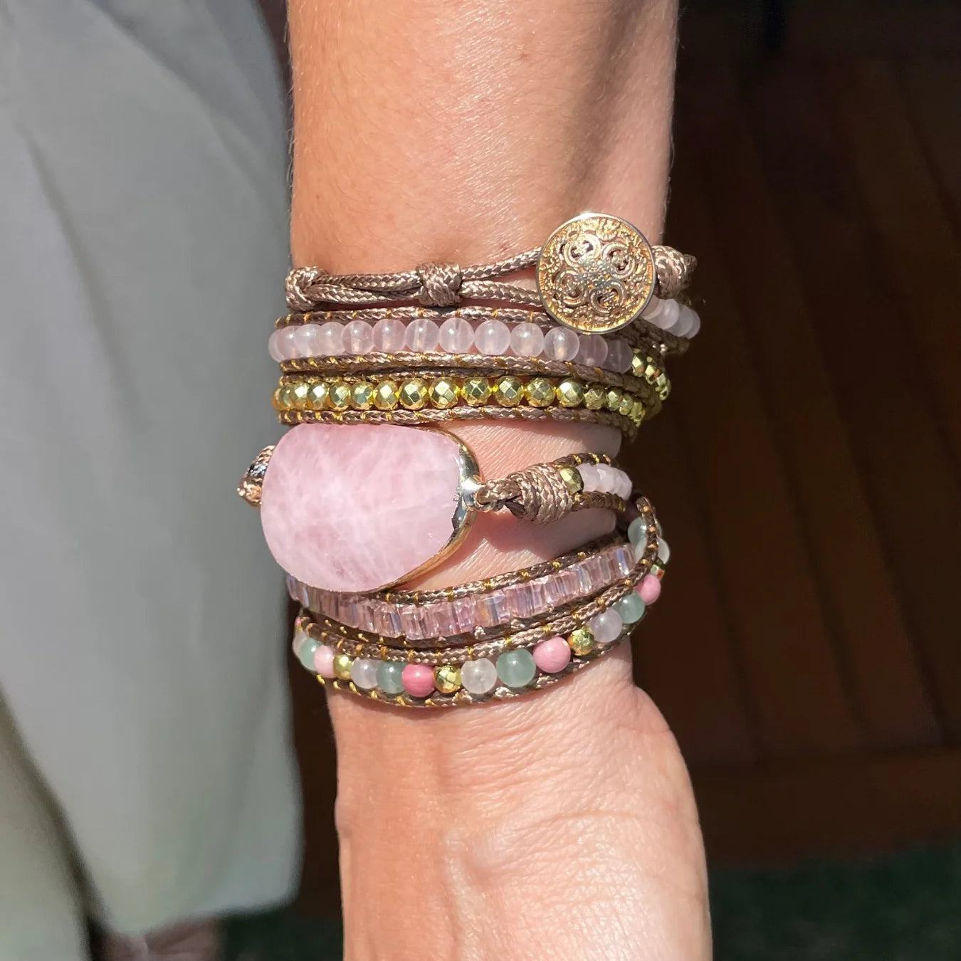 Pulseira Harmony - Quartzo Rosa