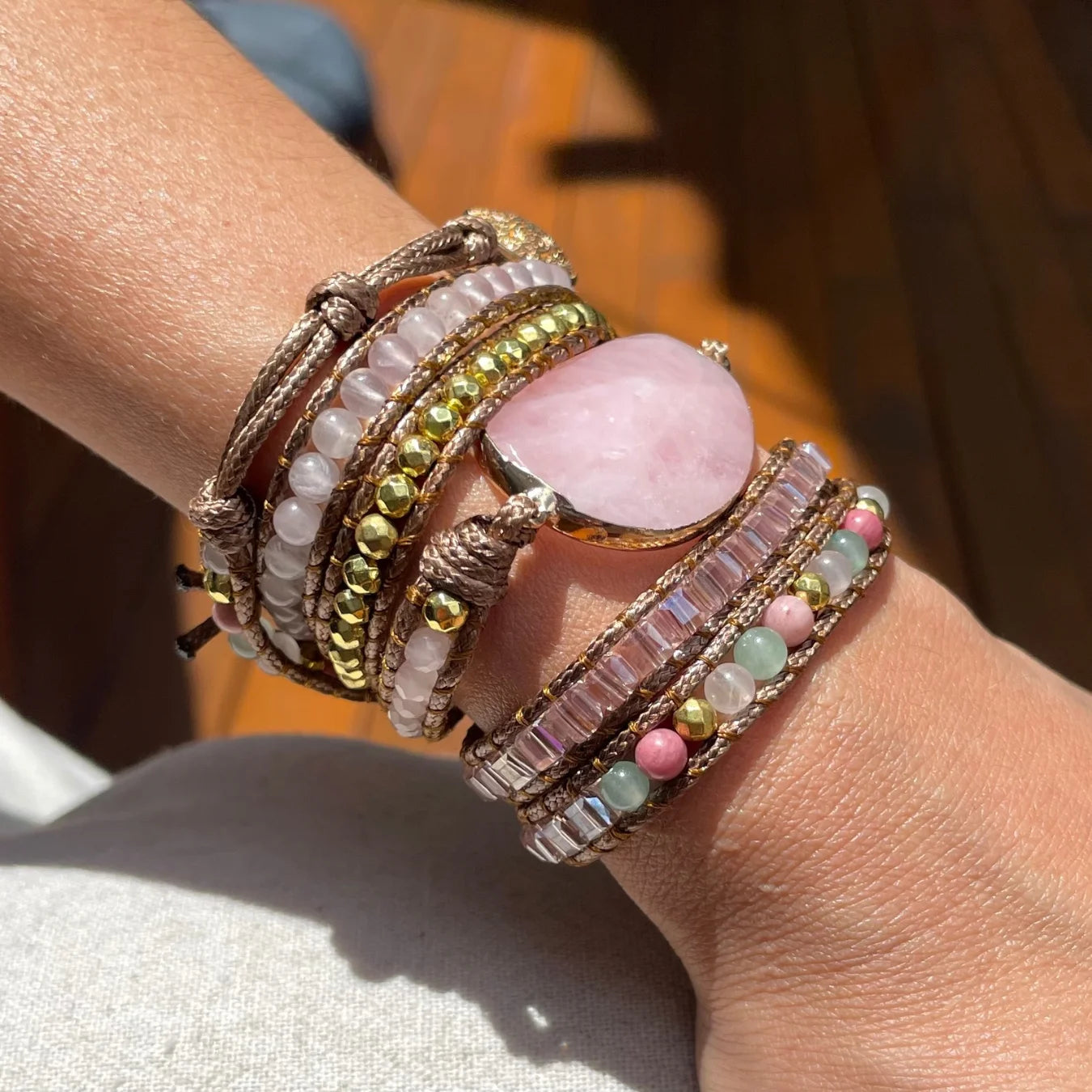 Pulseira Harmony - Quartzo Rosa