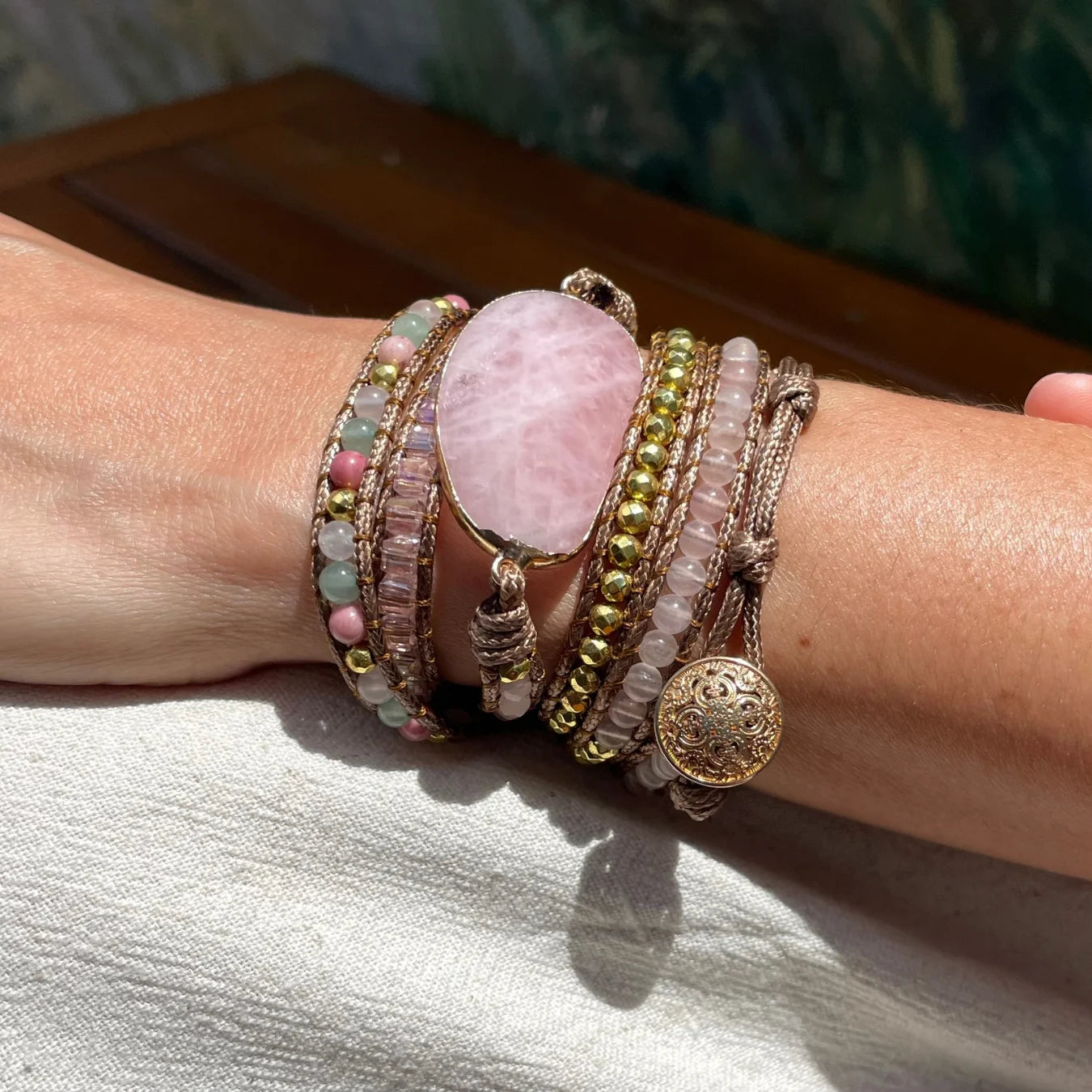 Pulseira Harmony - Quartzo Rosa