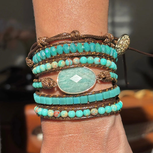 Pulseira Kosmos - Amazonita